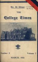 College Times, March 1931