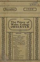 Prince of Wales College Observer, December 1902