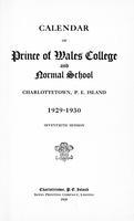PWC Calendar 1929-1930